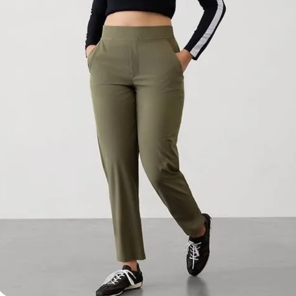 NWT Athleta Women's Brooklyn Mid Rise Ankle Pants - Moss Size 0